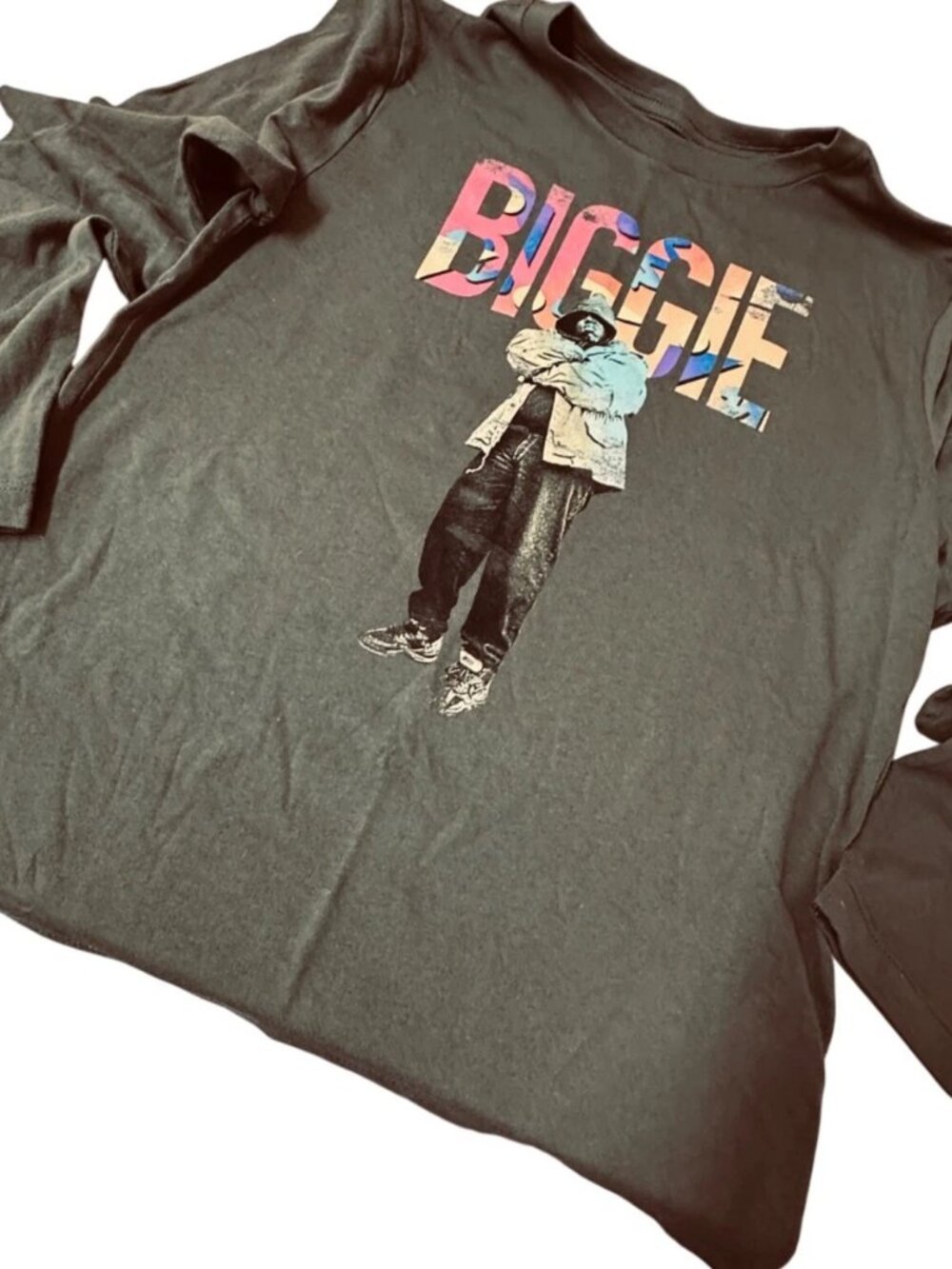 NWT: Biggie Graphic Long Sleeve Shirt- Olive